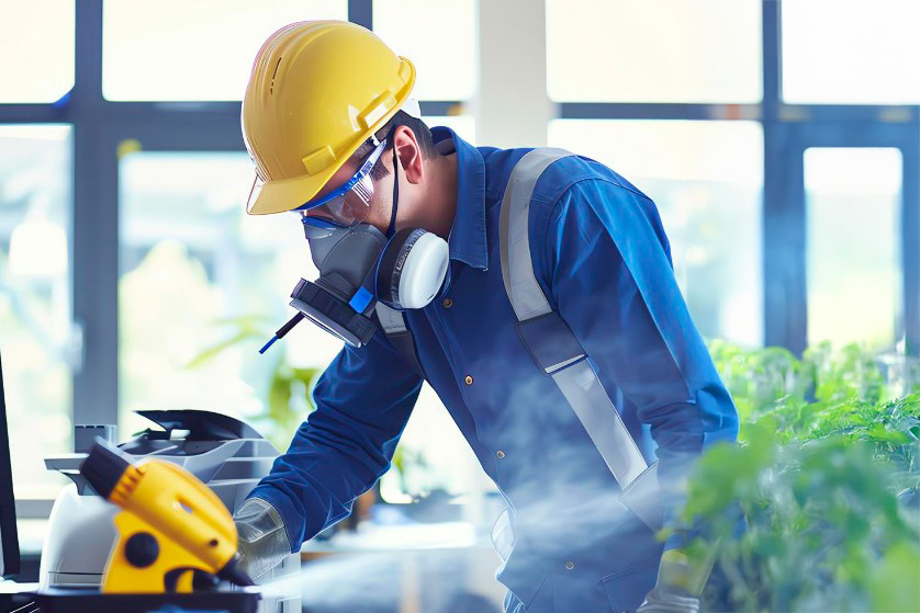 Operacion con ropa de trabajo